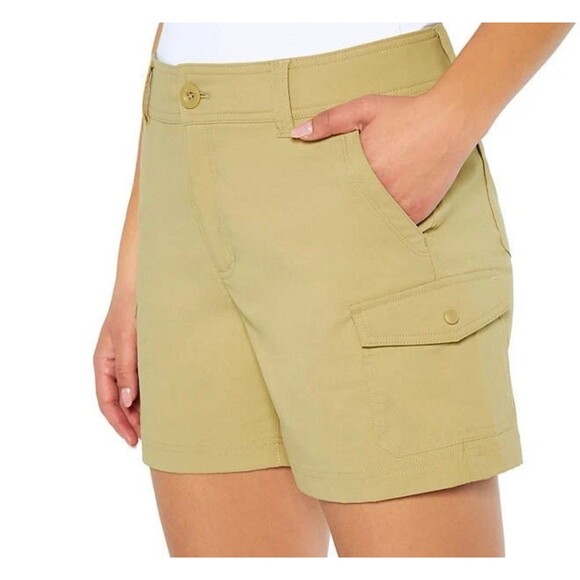 NEW- Eddie Bauer Ladies Cargo Pocket Short Size 14 Khaki - NWT MSRP $59 - Picture 1 of 16